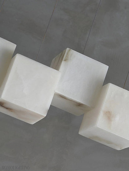Alabaster Cubic Linear Chandelier-Nobipets