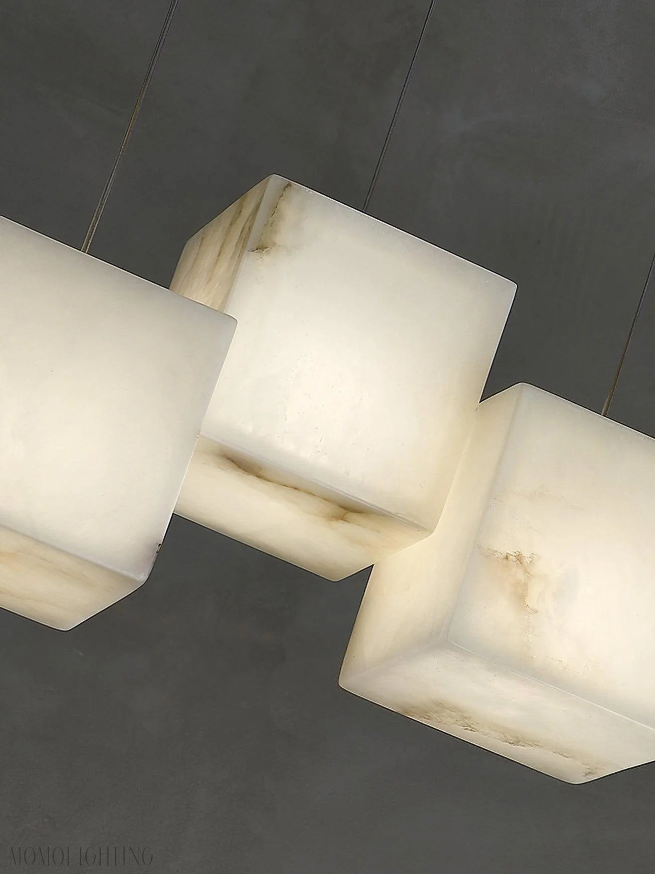 Alabaster Cubic Linear Chandelier-Nobipets