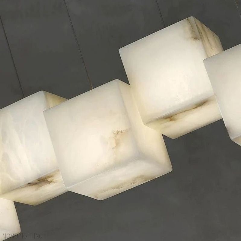 Alabaster Cubic Linear Chandelier-Nobipets
