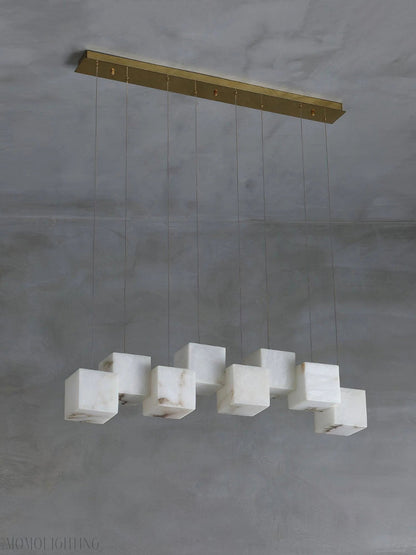 Alabaster Cubic Linear Chandelier-Nobipets