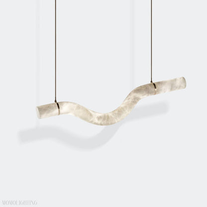 Alabaster Curved Chandelier-Nobipets