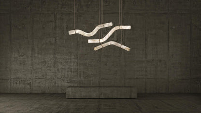 Alabaster Curved Chandelier-Nobipets