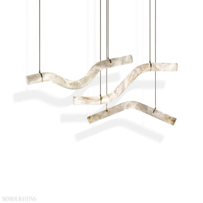 Alabaster Curved Chandelier-Nobipets