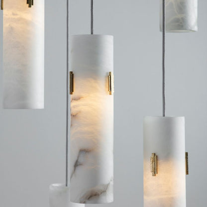 Alabaster Deco 12-Light Cluster Chandelier-Nobipets