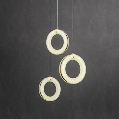Alabaster Duplex Staircase Chandelier Light-Nobipets