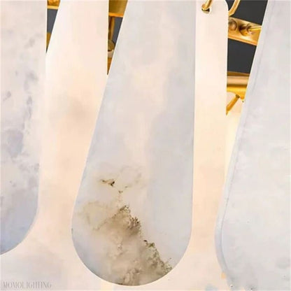 Alabaster Feathery Chandelier-Nobipets