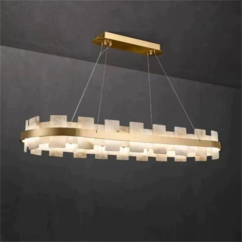 Alabaster Glo Modern Chandelier-Nobipets