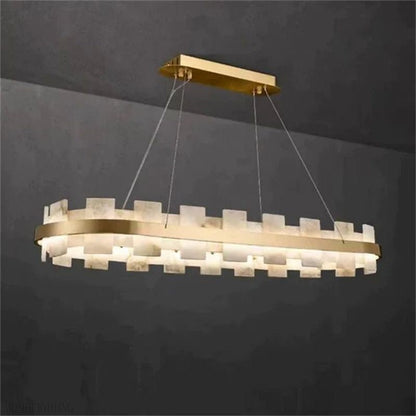 Alabaster Glo Modern Chandelier-Nobipets