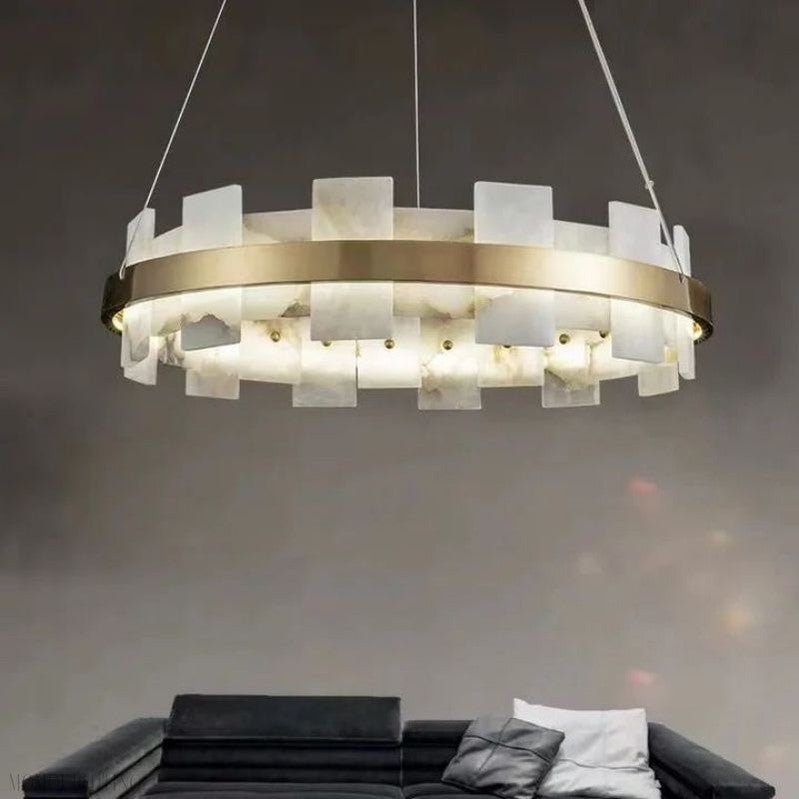 Alabaster Glo Modern Chandelier-Nobipets