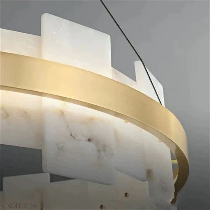 Alabaster Glo Modern Chandelier-Nobipets
