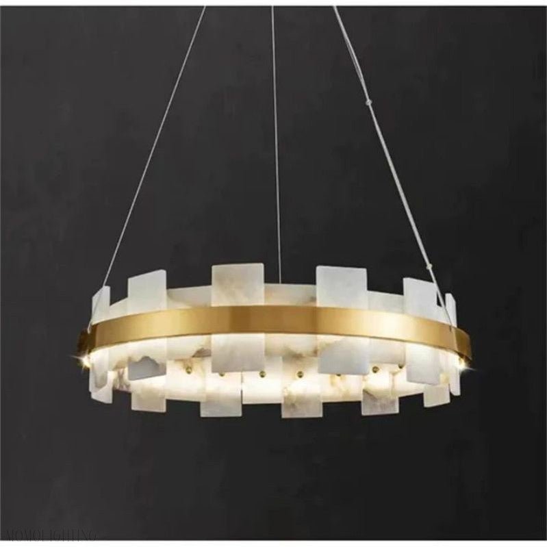 Alabaster Glo Modern Chandelier-Nobipets