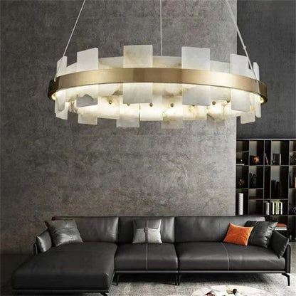 Alabaster Glo Modern Chandelier-Nobipets