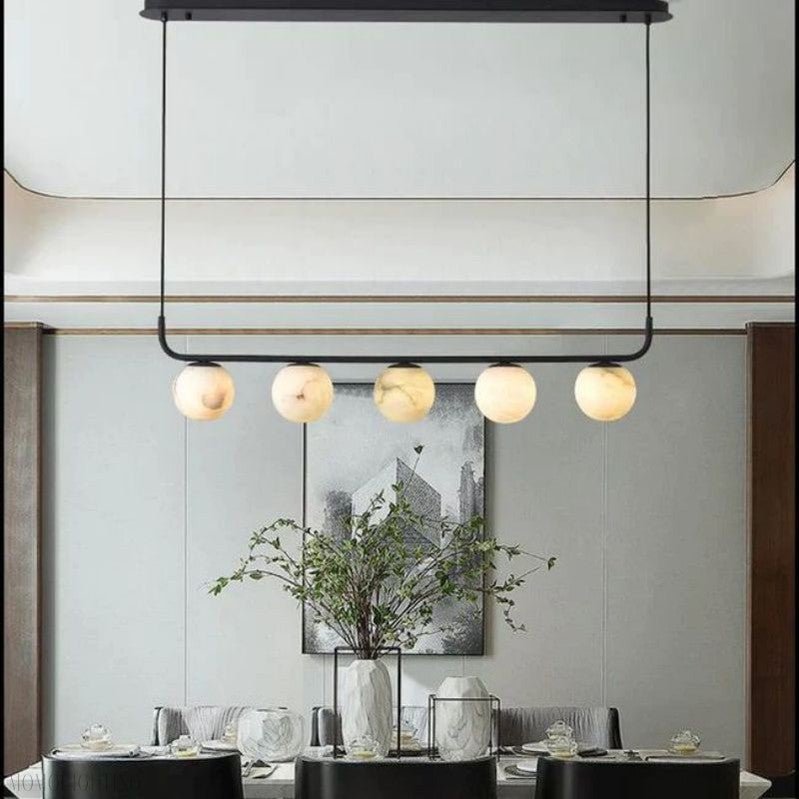 Alabaster Global Linear Chandelier L40"-Nobipets