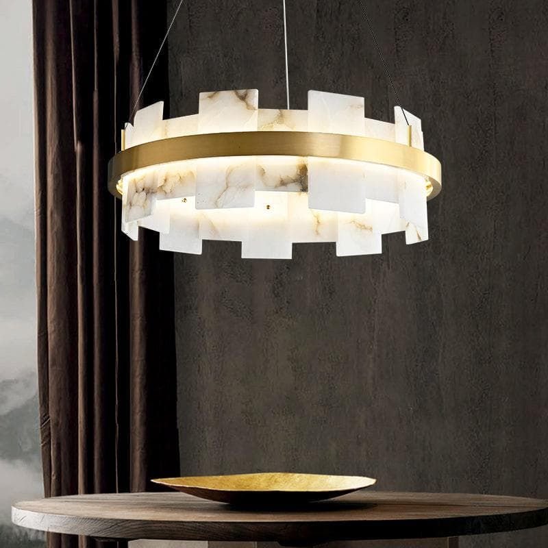 Alabaster Halo Chandelier-Nobipets