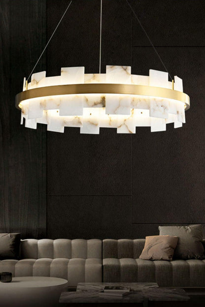 Alabaster Halo Chandelier-Nobipets