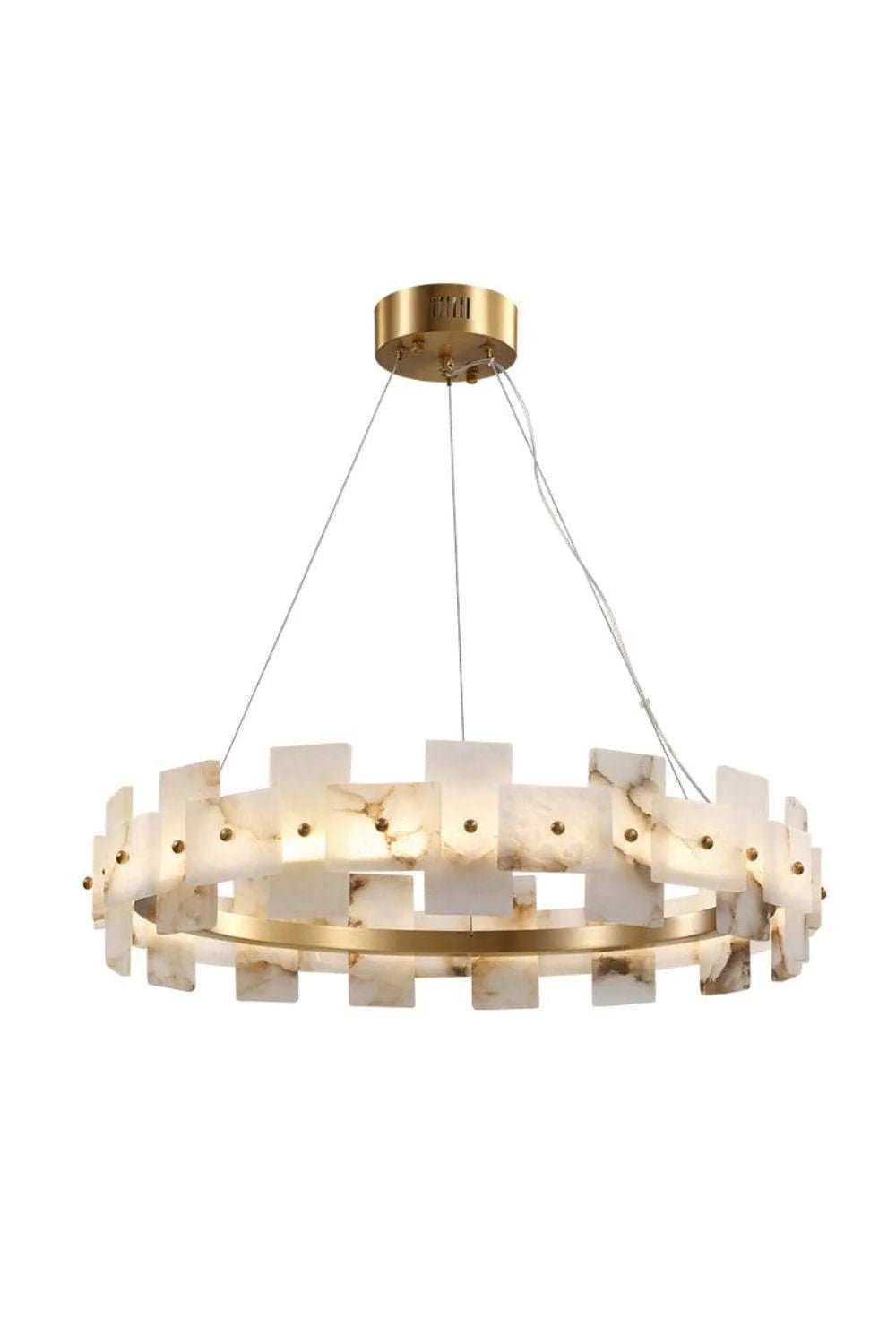 Alabaster Halo Chandelier-Nobipets