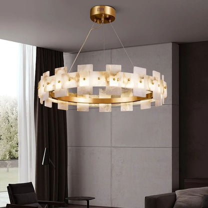 Alabaster Halo Chandelier-Nobipets
