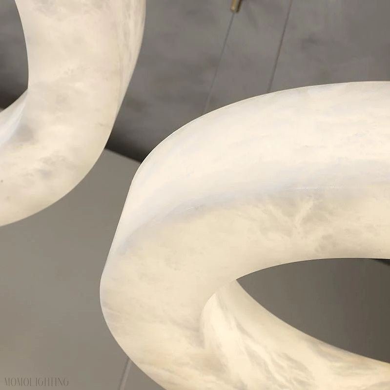 Alabaster Living Room Round Chandelier-Nobipets