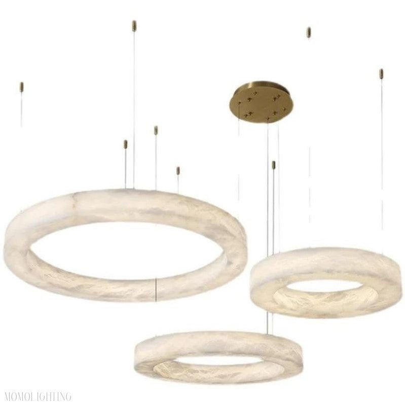 Alabaster Living Room Round Chandelier-Nobipets