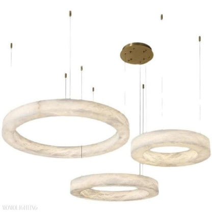 Alabaster Living Room Round Chandelier-Nobipets