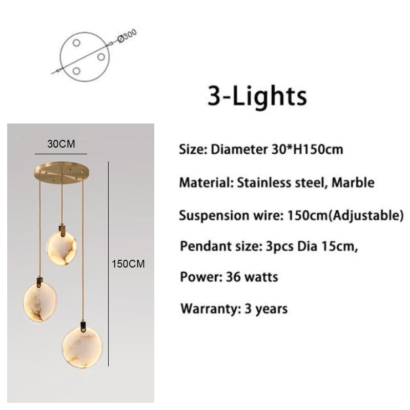 Alabaster Long Staircase Chandelier 5 styles-Nobipets