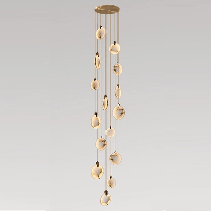 Alabaster Long Staircase Chandelier 5 styles-Nobipets