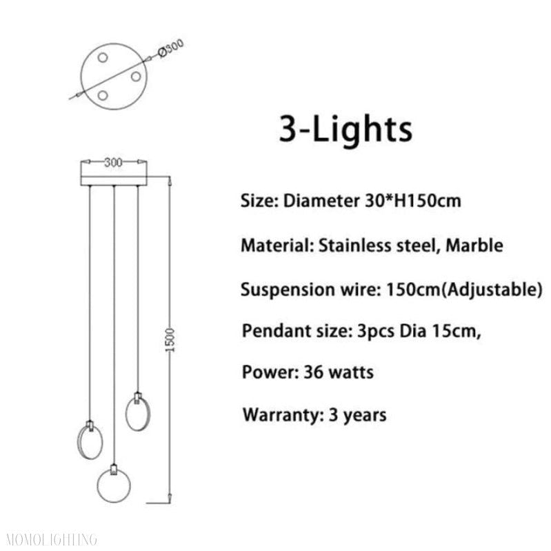Alabaster Long Staircase Chandelier-Nobipets