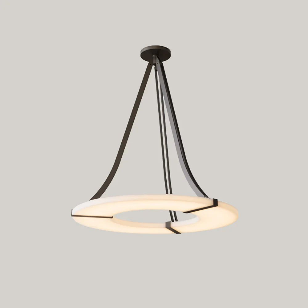 Alabaster Luxembourg Halo Chandelier-Nobipets