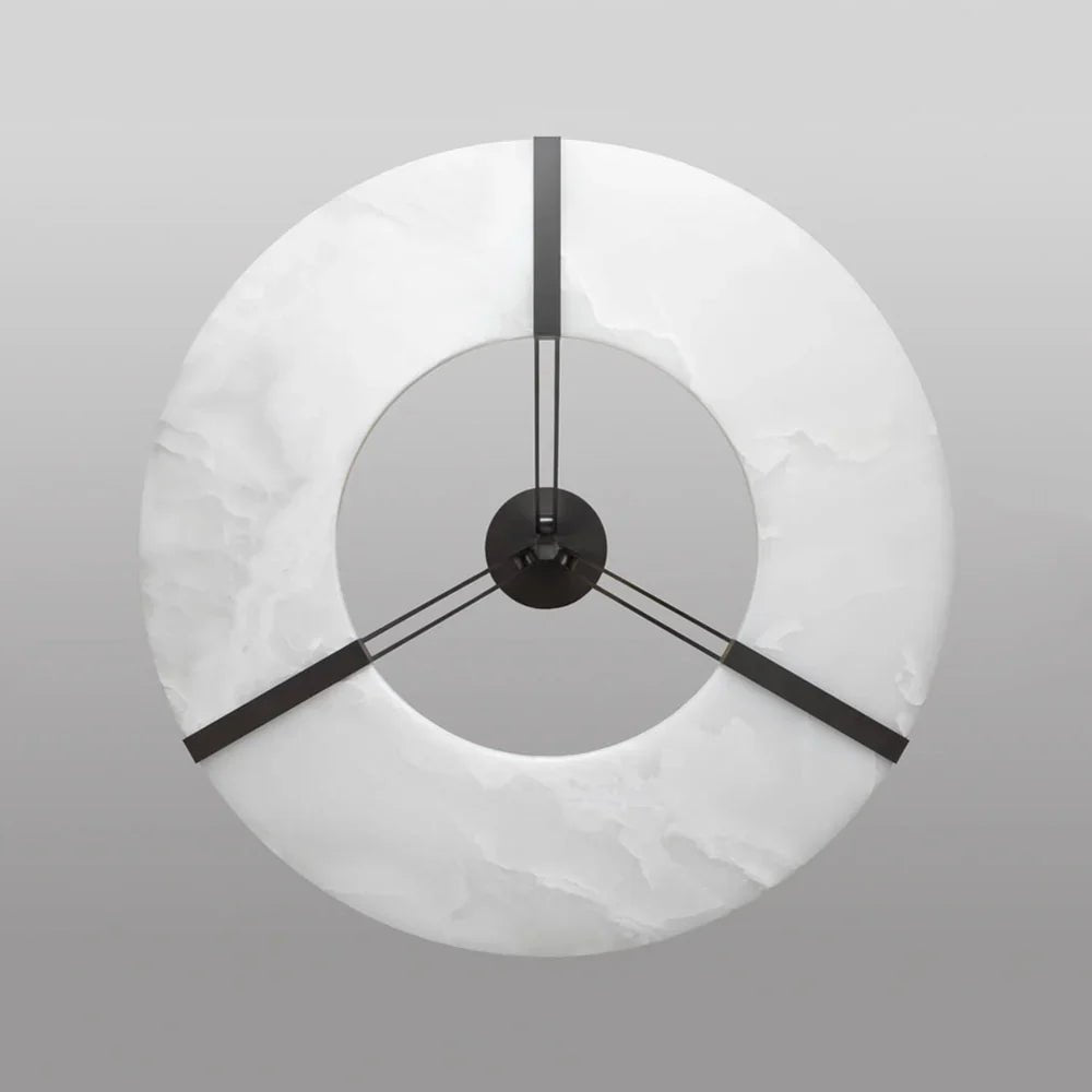 Alabaster Luxembourg Halo Chandelier-Nobipets