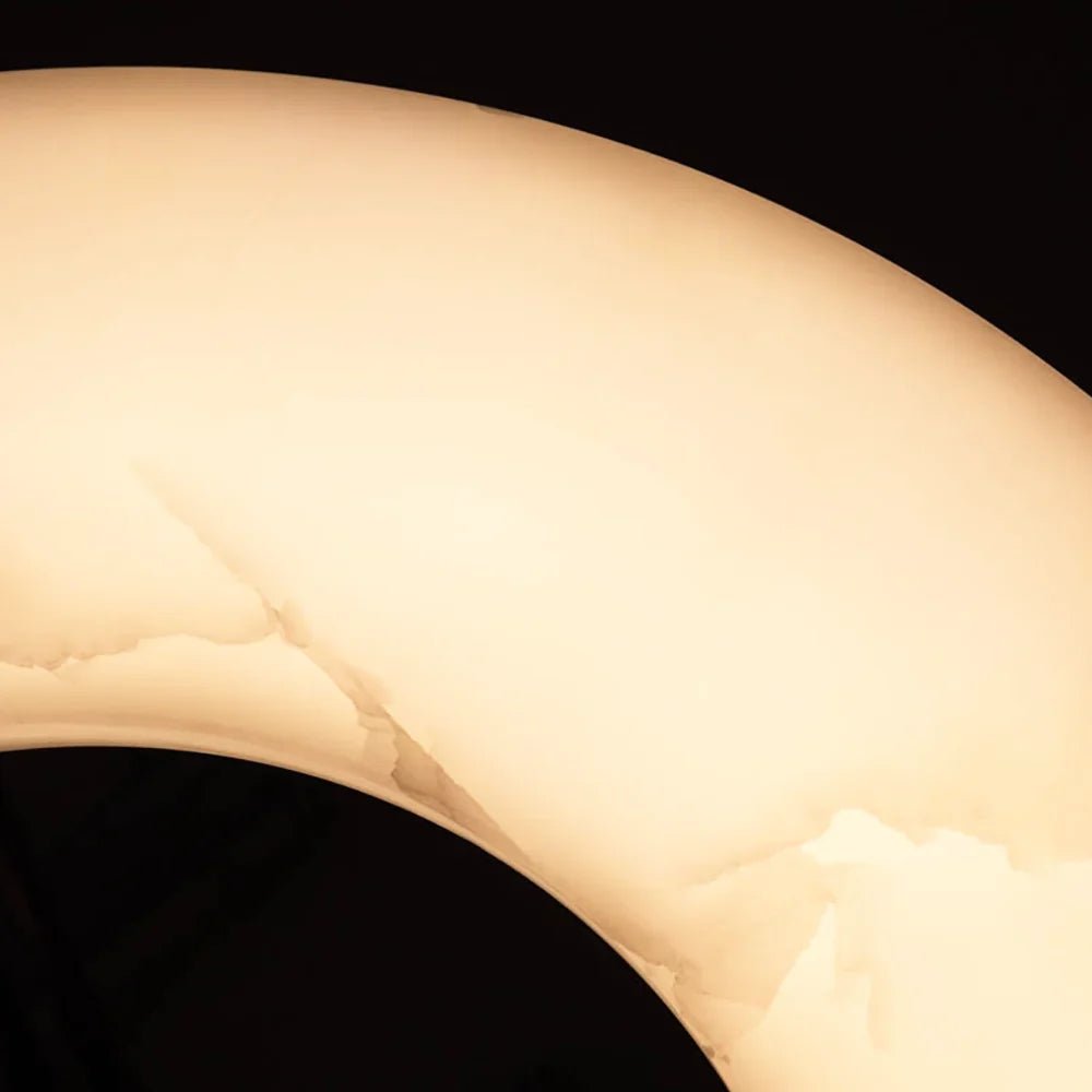 Alabaster Luxembourg Halo Chandelier-Nobipets
