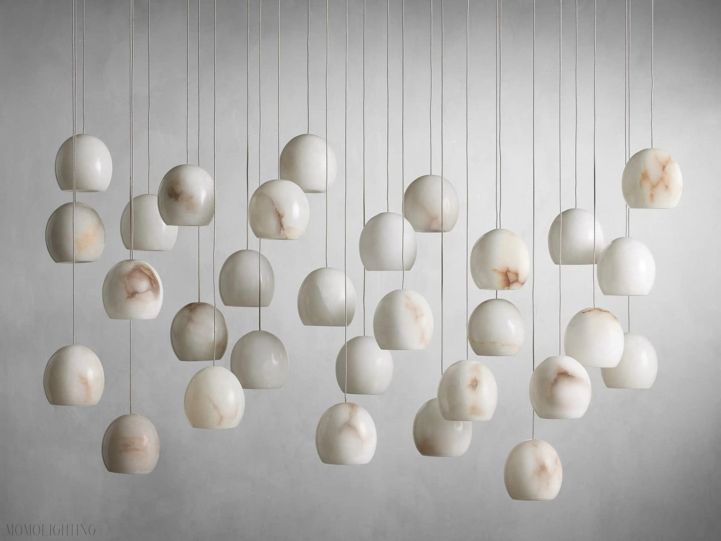 Alabaster Maeva Rectangular Chandelier 7 Light/ 15 Light/ 30 Light-Nobipets
