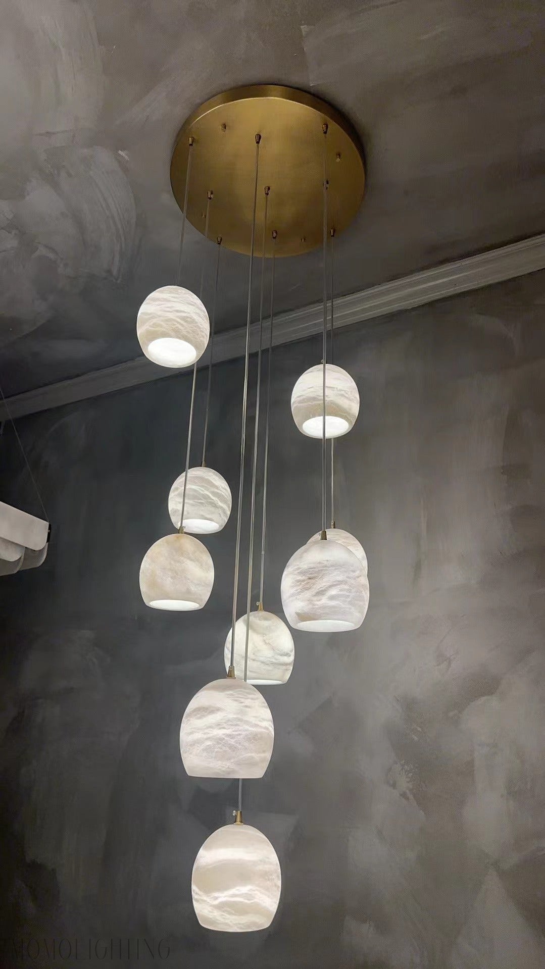 Alabaster Maeva Rectangular Chandelier 7 Light/ 15 Light/ 30 Light-Nobipets