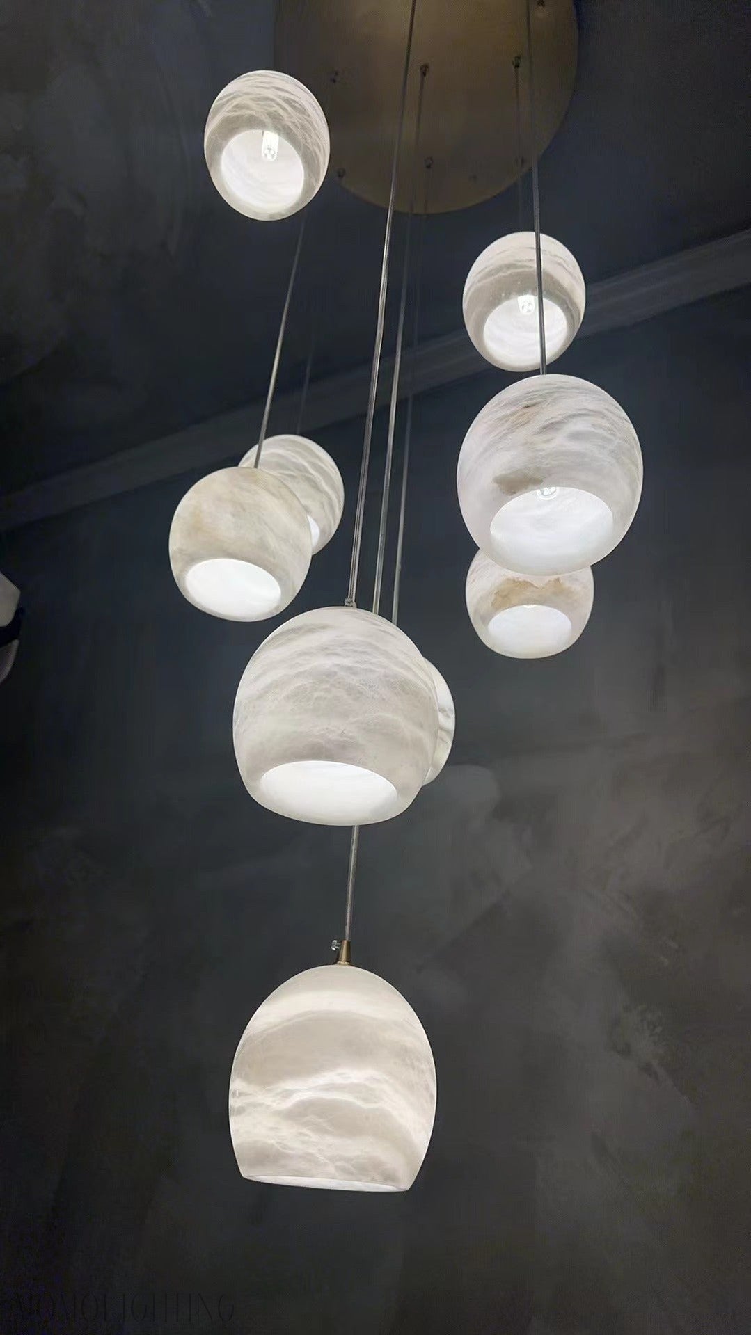 Alabaster Maeva Rectangular Chandelier 7 Light/ 15 Light/ 30 Light-Nobipets