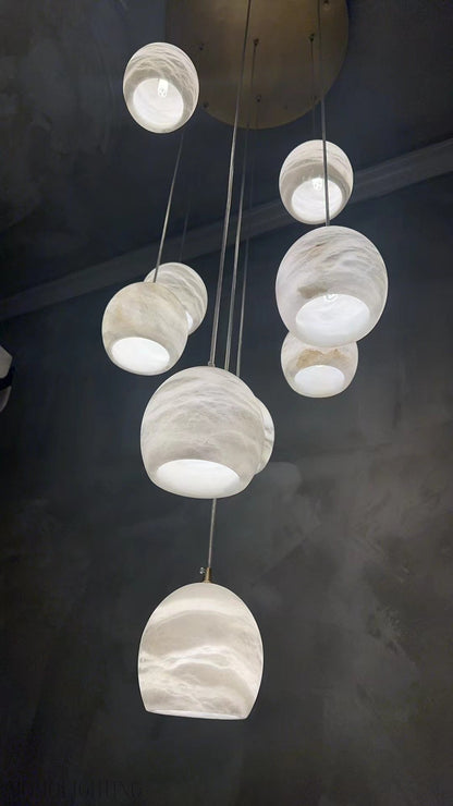 Alabaster Maeva Rectangular Chandelier 7 Light/ 15 Light/ 30 Light-Nobipets