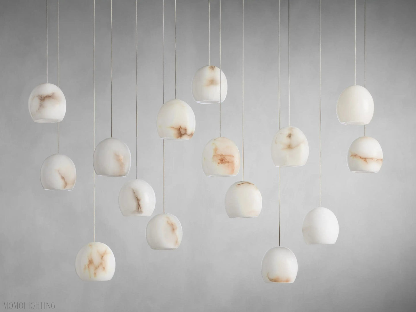 Alabaster Maeva Rectangular Chandelier 7 Light/ 15 Light/ 30 Light-Nobipets
