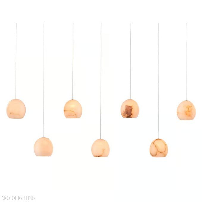 Alabaster Maeva Rectangular Chandelier 7 Light/ 15 Light/ 30 Light-Nobipets