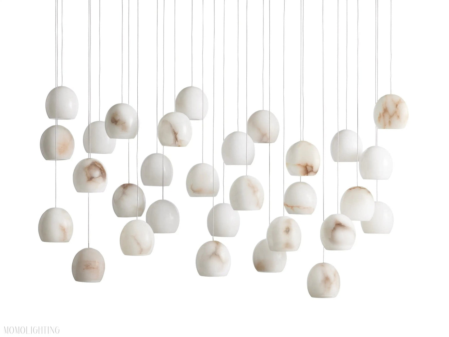 Alabaster Maeva Rectangular Chandelier 7 Light/ 15 Light/ 30 Light-Nobipets