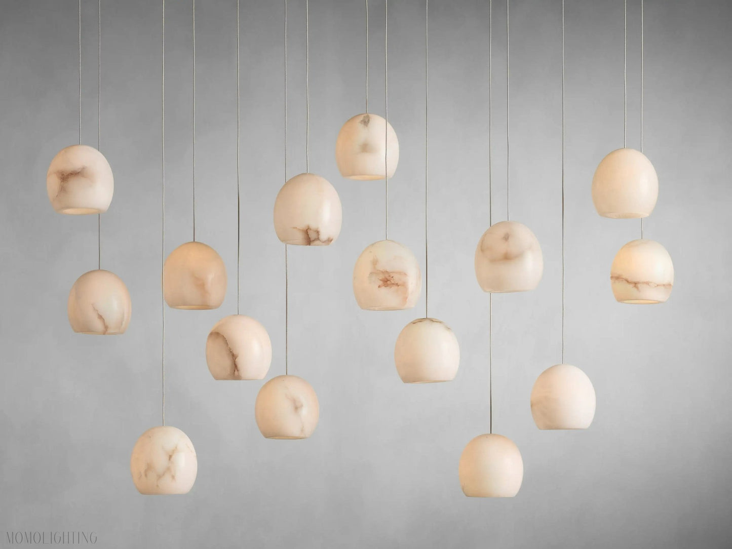 Alabaster Maeva Rectangular Chandelier 7 Light/ 15 Light/ 30 Light-Nobipets
