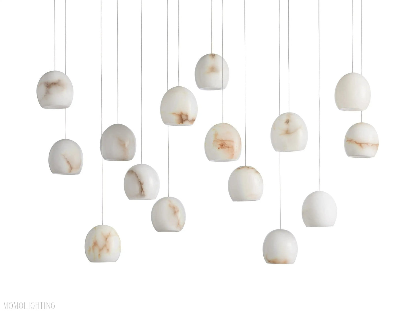 Alabaster Maeva Rectangular Chandelier 7 Light/ 15 Light/ 30 Light-Nobipets