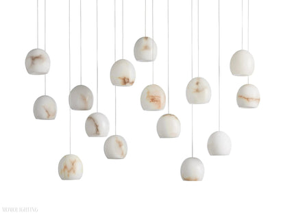 Alabaster Maeva Rectangular Chandelier 7 Light/ 15 Light/ 30 Light-Nobipets