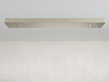 Alabaster Maeva Rectangular Chandelier 7 Light/ 15 Light/ 30 Light-Nobipets