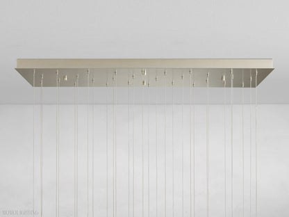 Alabaster Maeva Rectangular Chandelier 7 Light/ 15 Light/ 30 Light-Nobipets