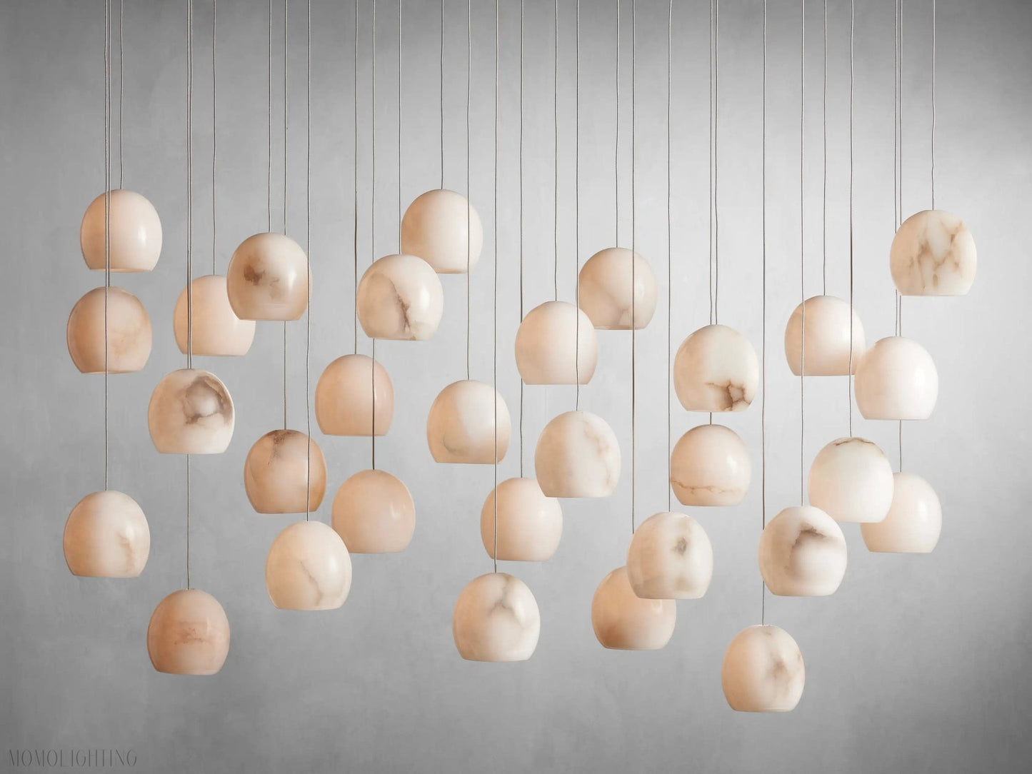 Alabaster Maeva Rectangular Chandelier 7 Light/ 15 Light/ 30 Light-Nobipets