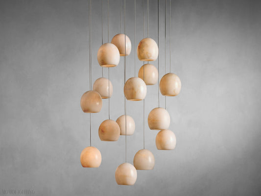 ALABASTER MAEVA ROUND CHANDELIER 13'' 21'' 36''-Nobipets