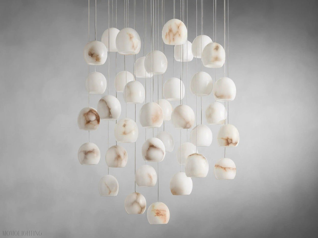 ALABASTER MAEVA ROUND CHANDELIER 13'' 21'' 36''-Nobipets