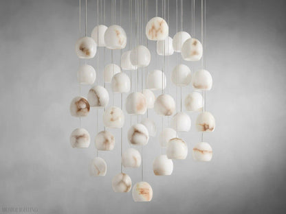 ALABASTER MAEVA ROUND CHANDELIER 13'' 21'' 36''-Nobipets