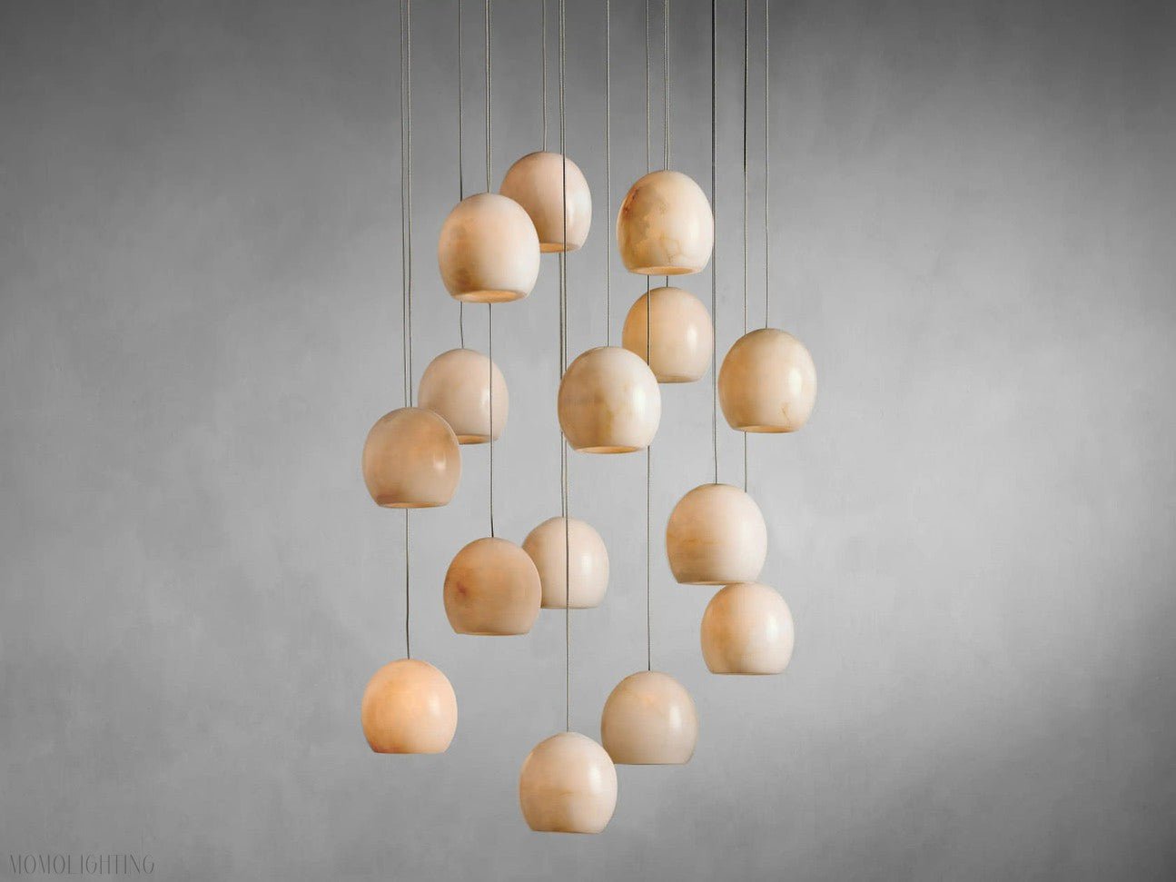 ALABASTER MAEVA ROUND CHANDELIER 13'' 21'' 36''-Nobipets