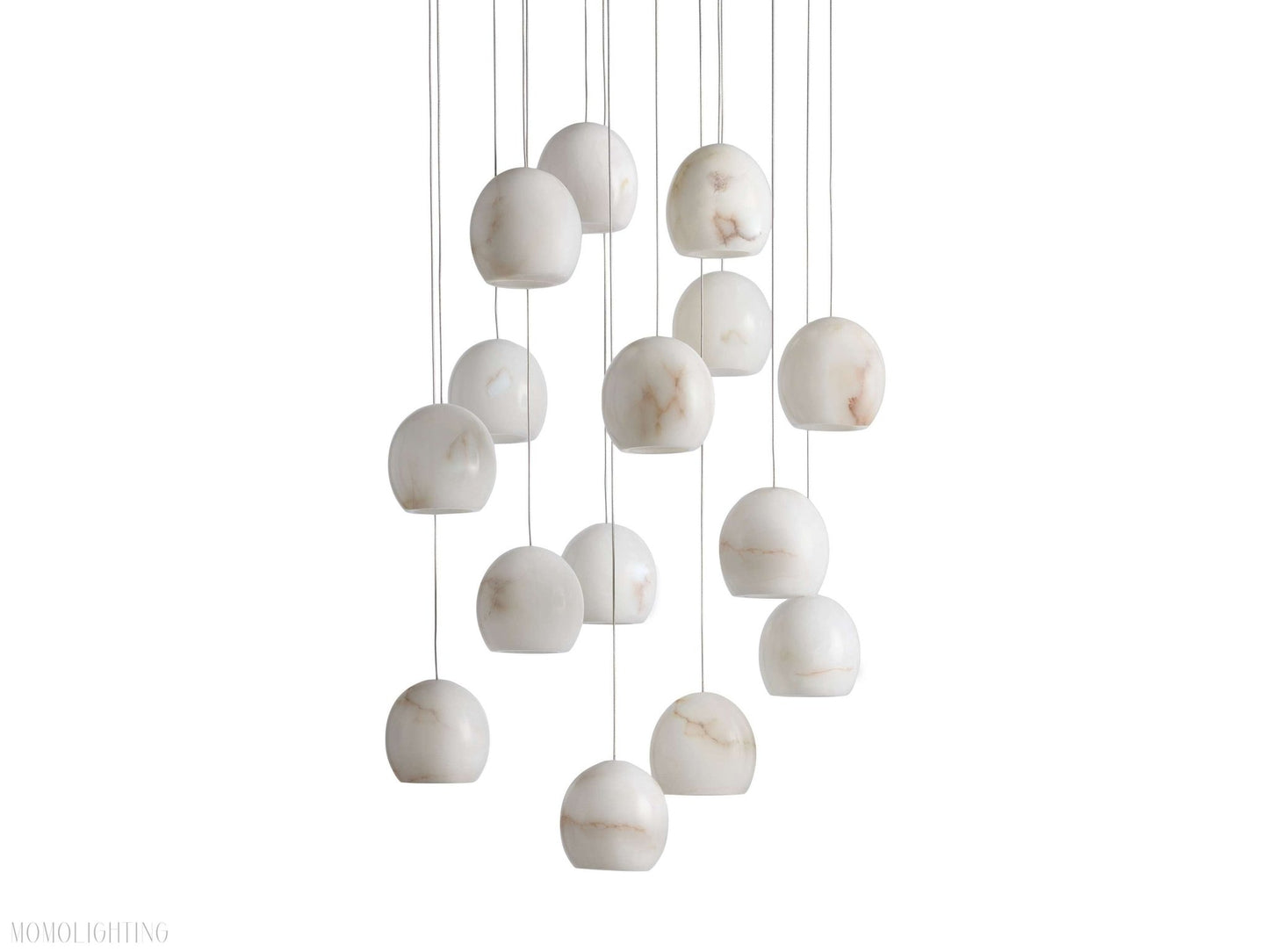 ALABASTER MAEVA ROUND CHANDELIER 13'' 21'' 36''-Nobipets