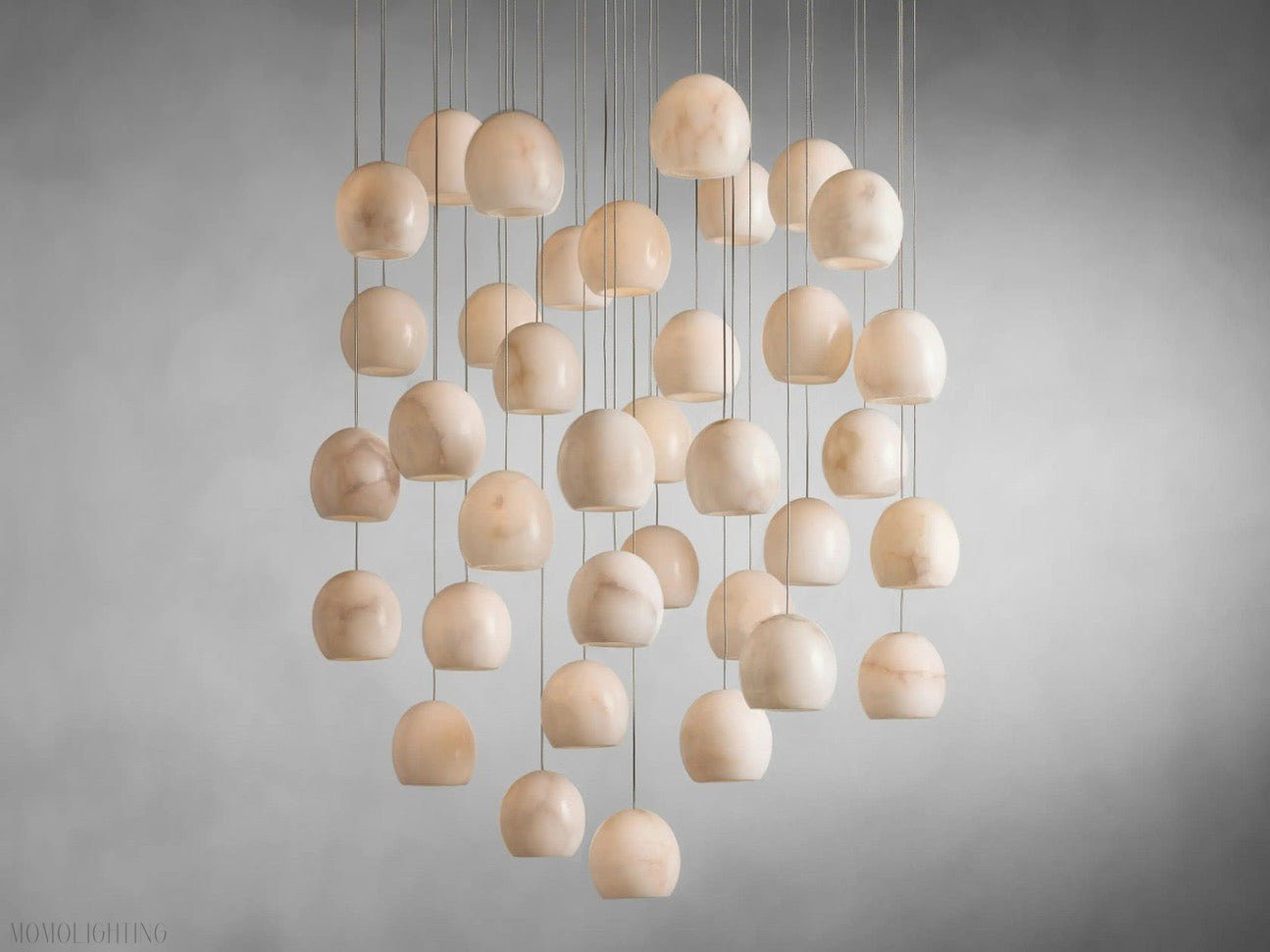 ALABASTER MAEVA ROUND CHANDELIER 13'' 21'' 36''-Nobipets
