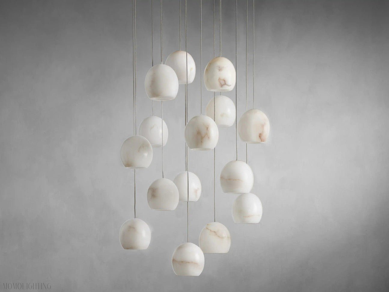ALABASTER MAEVA ROUND CHANDELIER 13'' 21'' 36''-Nobipets